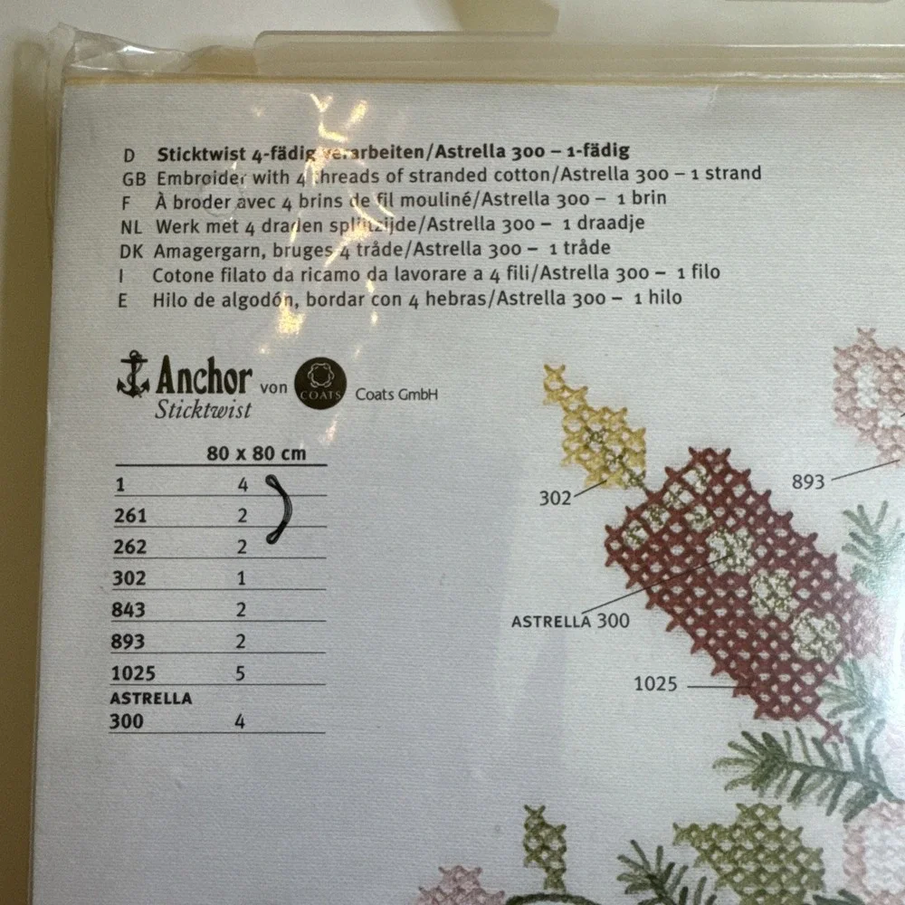 Rico Design Counted Cross Stitch Kit Christmas Table Cloth 31 x 31 inches #48636